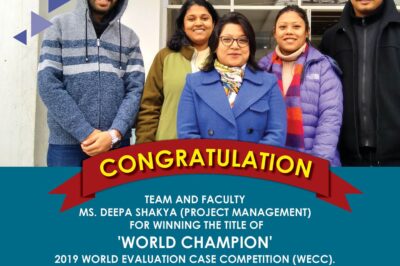 Congratulations to the team and Faculty Ms. Deepa Shakya