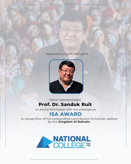 Heartiest congratulationsto Dr. Sanduk Ruit