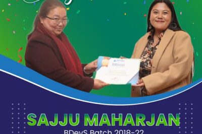 Congratulations! to Sajju Maharjan